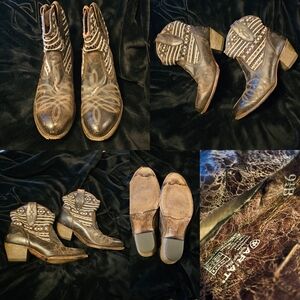 Ariat Brown Patterned Ankle Booties